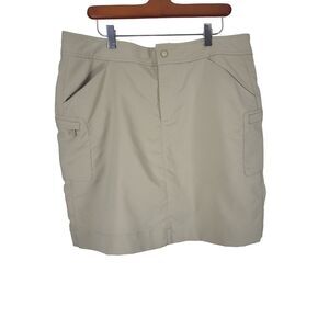 Antigua Desert Dry Golf Skort 14 Womens Plus Size Tan Mini Pockets Sports Bottom